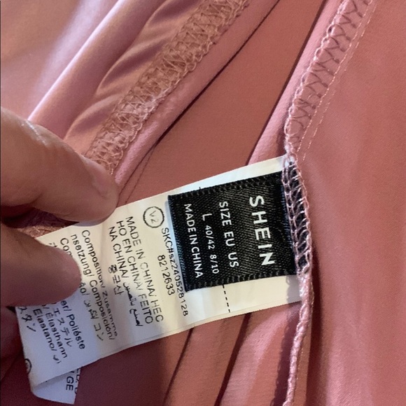 Like new Elegant Pink Off-Shoulder Dress - Picture 3 of 9